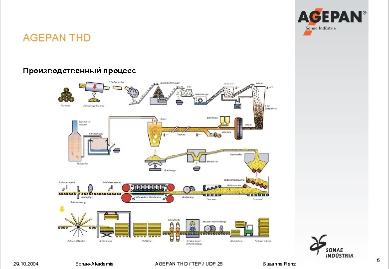 AGEPAN THD Производственный процесс 29. 10. 2004 Sonae-Akademie AGEPAN THD / TEP / UDP