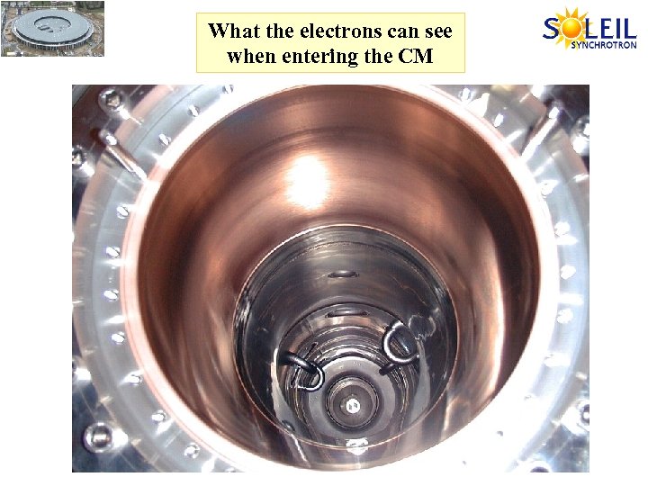 What the electrons can see when entering the CM 