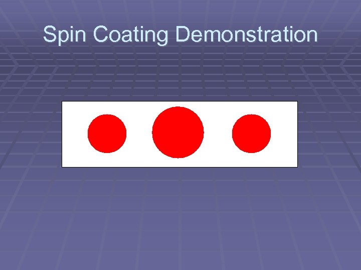 Spin Coating Demonstration 