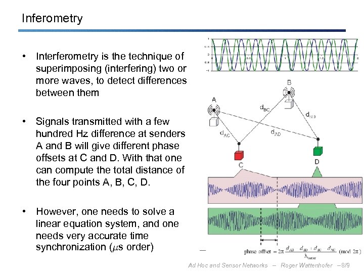 Inferometry • Interferometry is the technique of superimposing (interfering) two or more waves, to