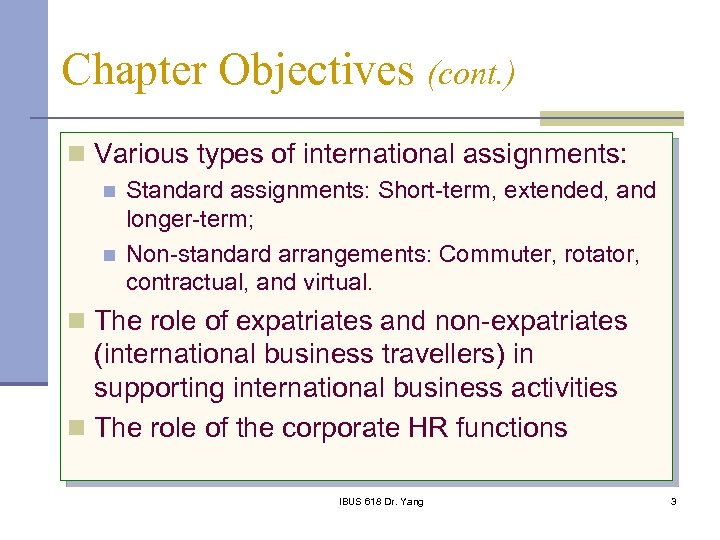 types of international assignments in ihrm