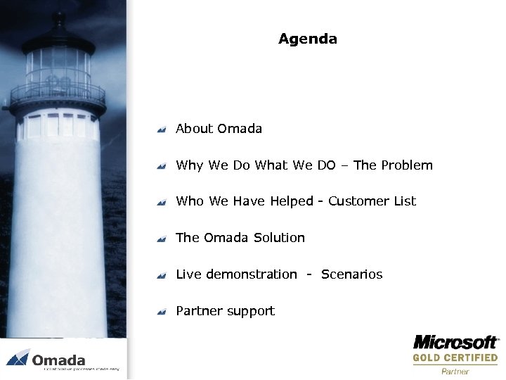 Agenda About Omada Why We Do What We DO – The Problem Who We