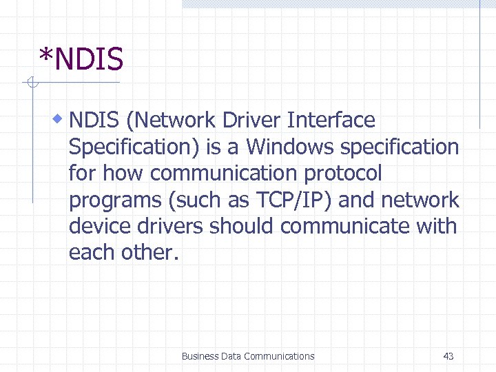 Network driver interface specification что это