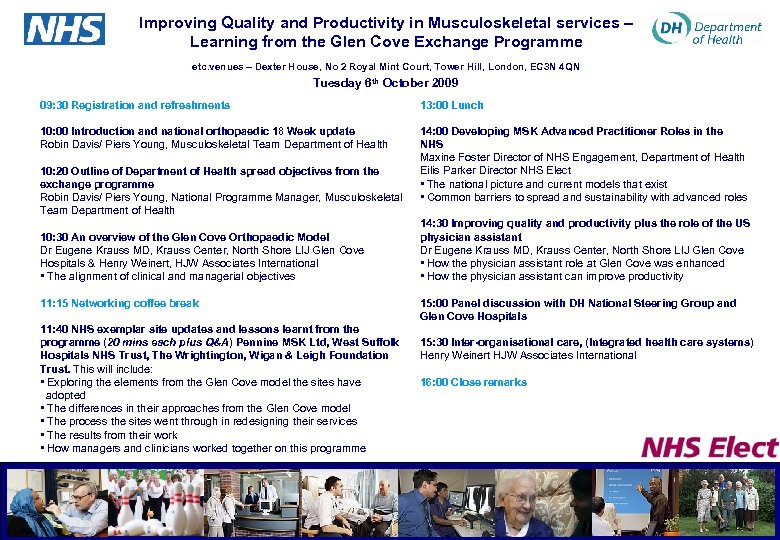 Improving Quality and Productivity in Musculoskeletal services – Learning from the Glen Cove Exchange