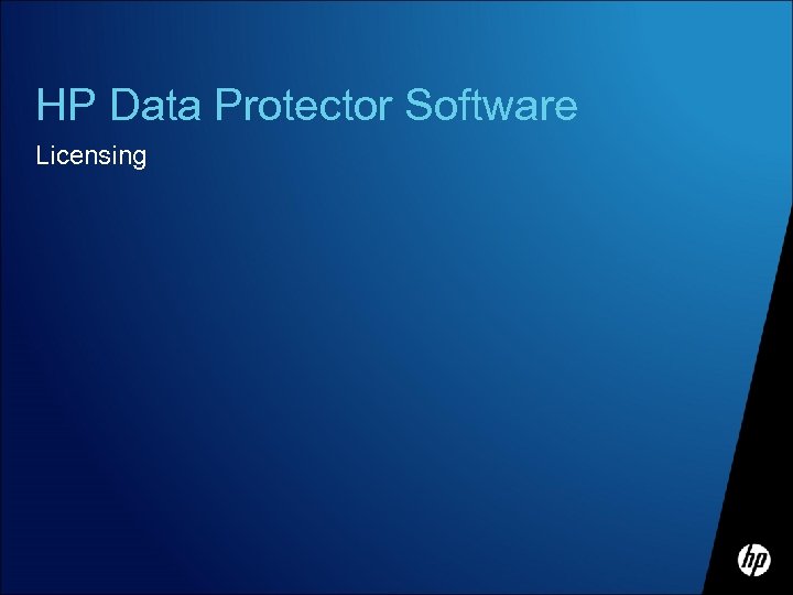 HP Data Protector Software Licensing 