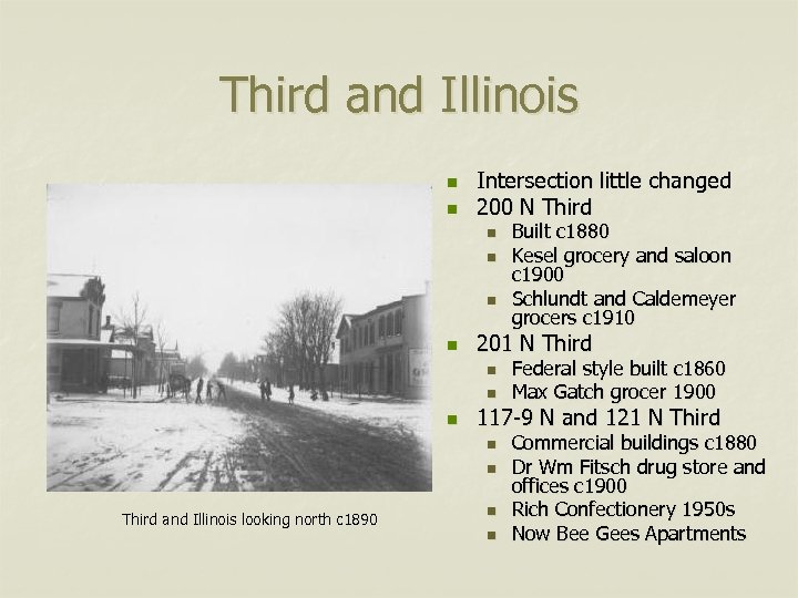Third and Illinois n n Intersection little changed 200 N Third n n 201