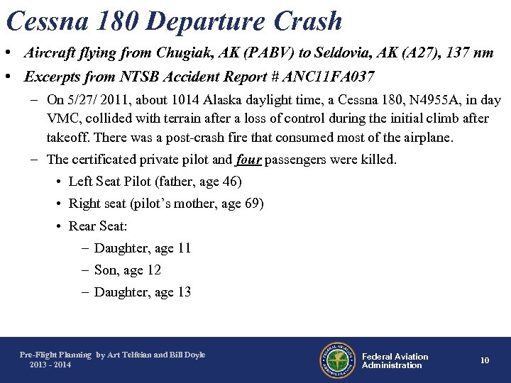 Cessna 180 Departure Crash • Aircraft flying from Chugiak, AK (PABV) to Seldovia, AK