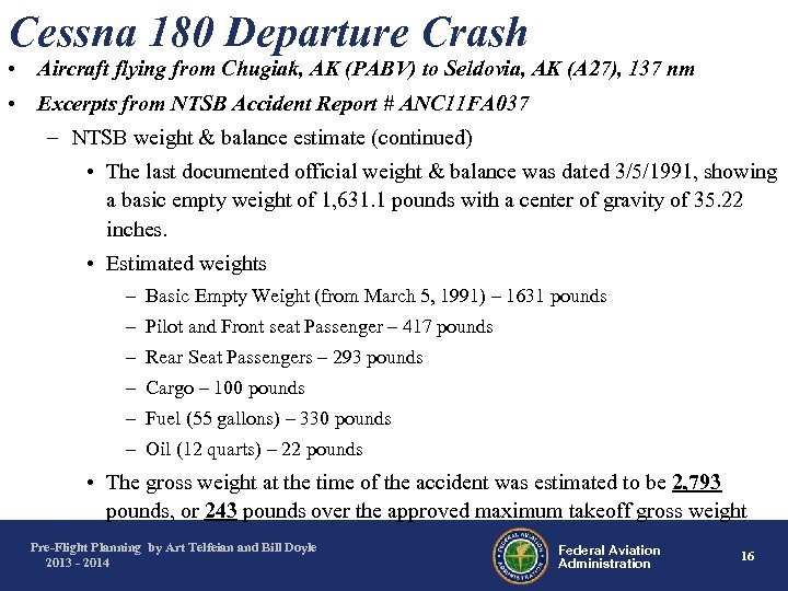 Cessna 180 Departure Crash • Aircraft flying from Chugiak, AK (PABV) to Seldovia, AK