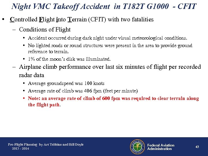 Night VMC Takeoff Accident in T 182 T G 1000 - CFIT • Controlled