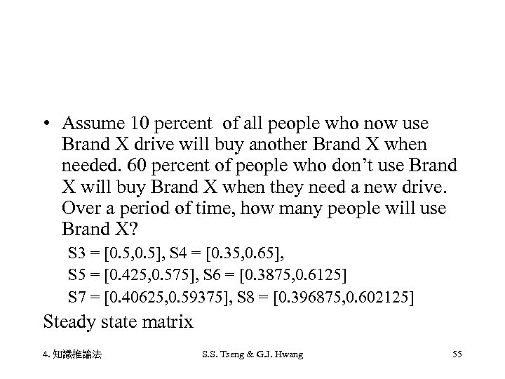  • Assume 10 percent of all people who now use Brand X drive