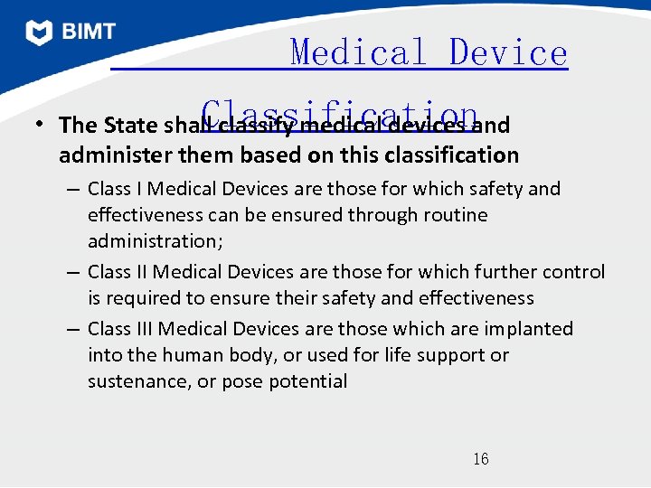 Regulations Of China Medical Device Sunjingsheng Beijing Institute