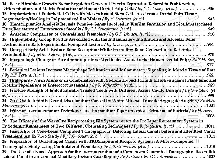 14. Basic Fibroblast Growth Factor Regulates Gene and Protein Expression Related to Proliferation, Differentiation,