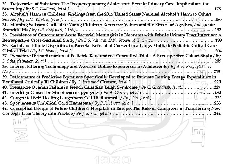 32. Trajectories of Substance Use Frequency among Adolescents Seen in Primary Care: Implications for
