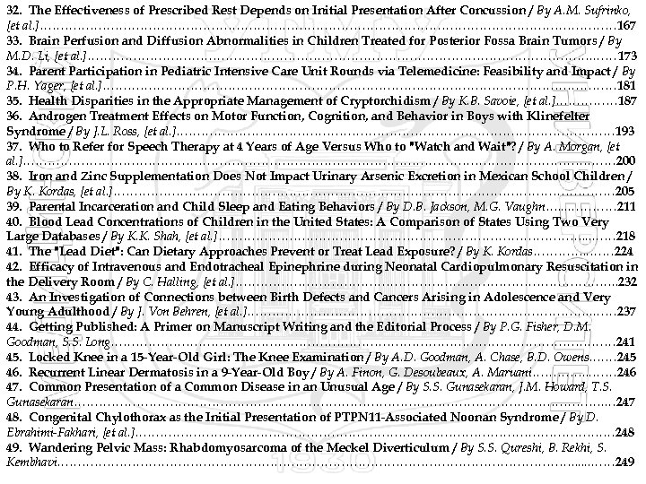 32. The Effectiveness of Prescribed Rest Depends on Initial Presentation After Concussion / By