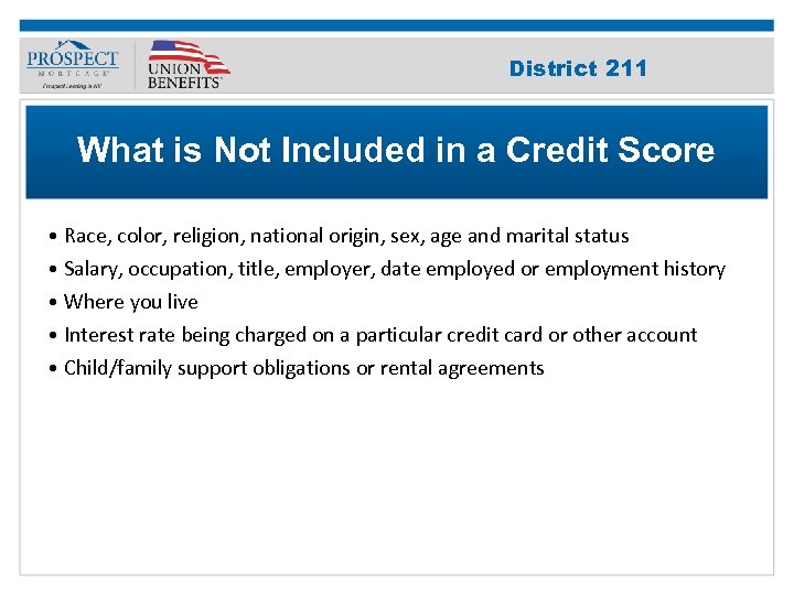 Improve Your 211 District Credit Score What is Not Included in a Credit Score