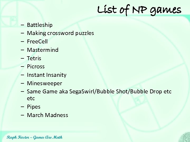 List of NP games – – – – – Battleship Making crossword puzzles Free.