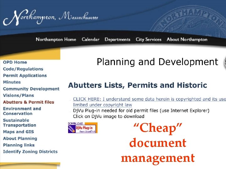 Wayne Feiden and Jocelyn Ayer “Cheap” document Permit Streamlining: SNEAPA management ‘ 08 