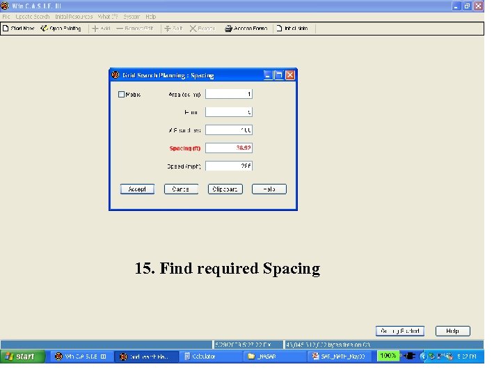 15. Find required Spacing 
