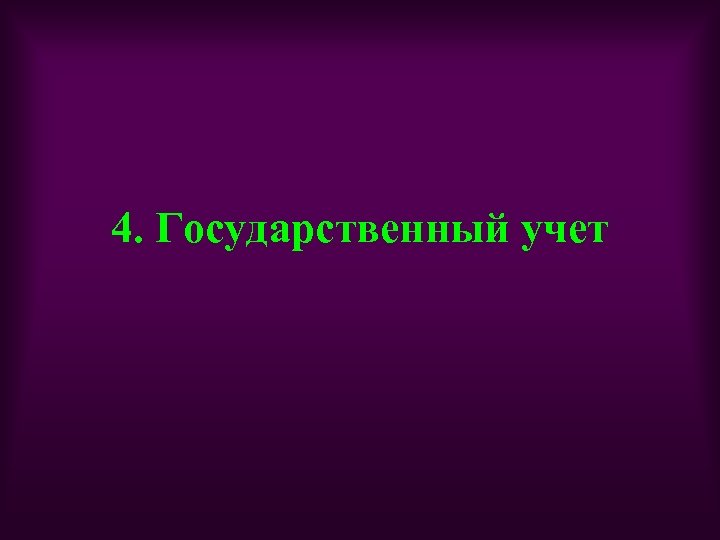 4. Государственный учет 
