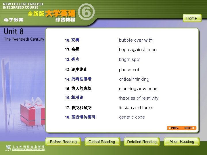 10. 充满 bubble over with 11. 妄想 hope against hope 12. 亮点 bright spot