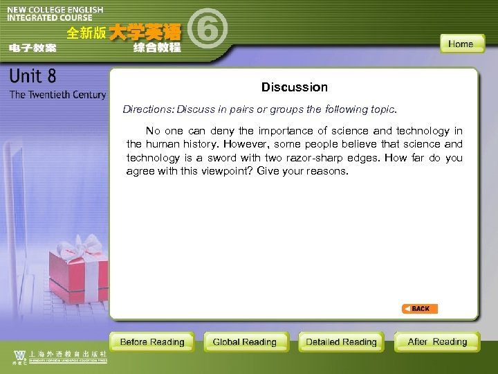 Discussion Directions: Discuss in pairs or groups the following topic. No one can deny