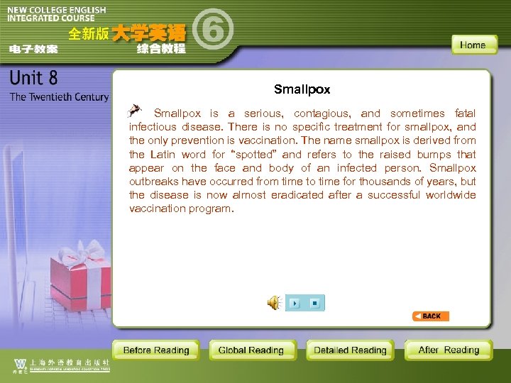 Smallpox is a serious, contagious, and sometimes fatal infectious disease. There is no specific