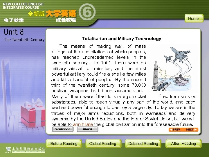 Totalitarian and Military Technology The means of making war, of mass killings, of the