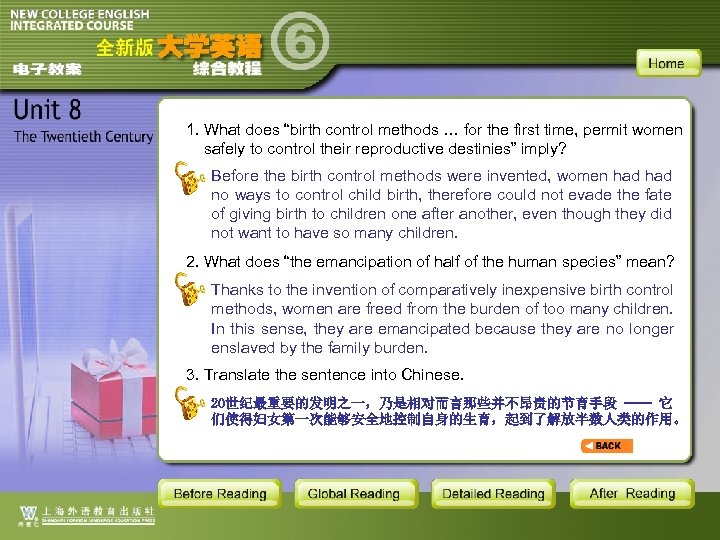 1. What does “birth control methods … for the first time, permit women safely