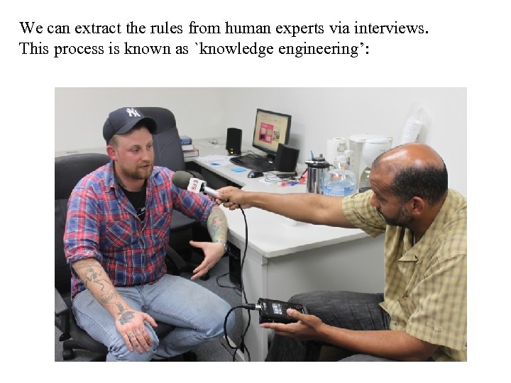 We can extract the rules from human experts via interviews. This process is known