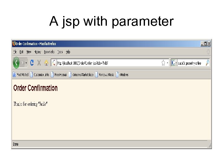 A jsp with parameter 
