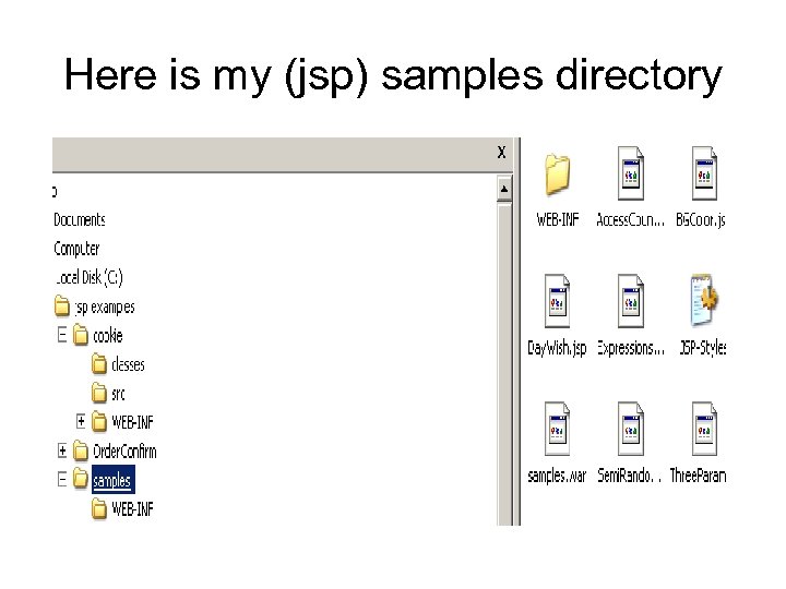 Here is my (jsp) samples directory 