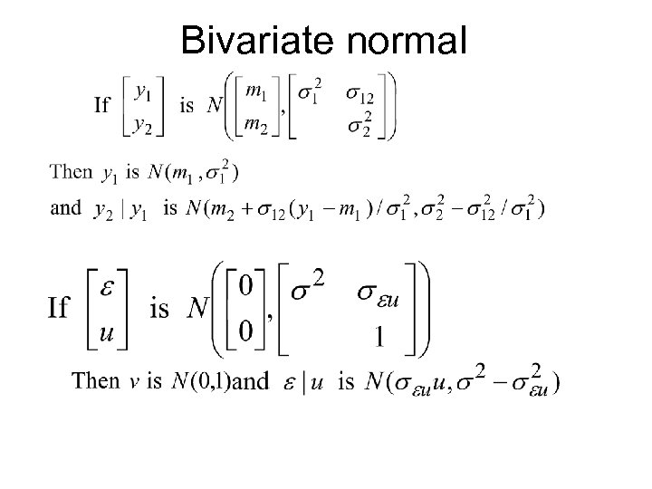 Bivariate normal 