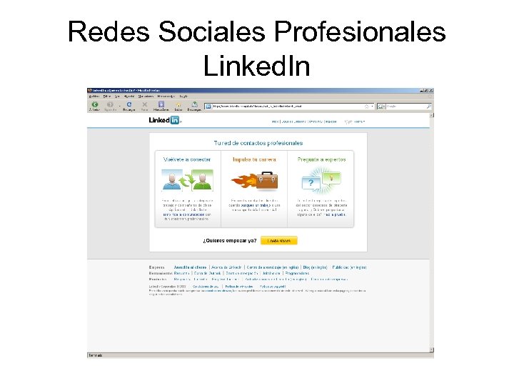Redes Sociales Profesionales Linked. In 