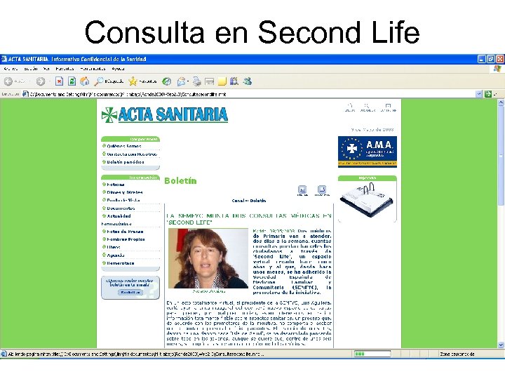 Consulta en Second Life 
