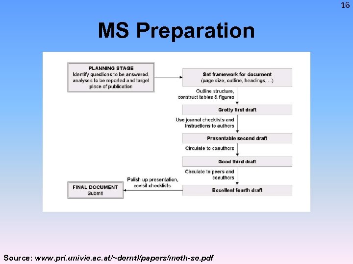 16 MS Preparation Source: www. pri. univie. ac. at/~derntl/papers/meth-se. pdf 