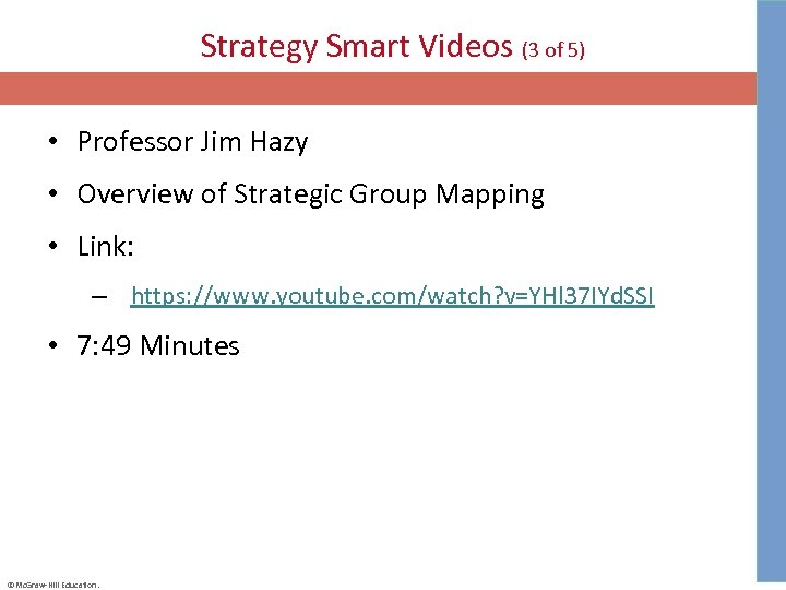 Strategy Smart Videos (3 of 5) • Professor Jim Hazy • Overview of Strategic