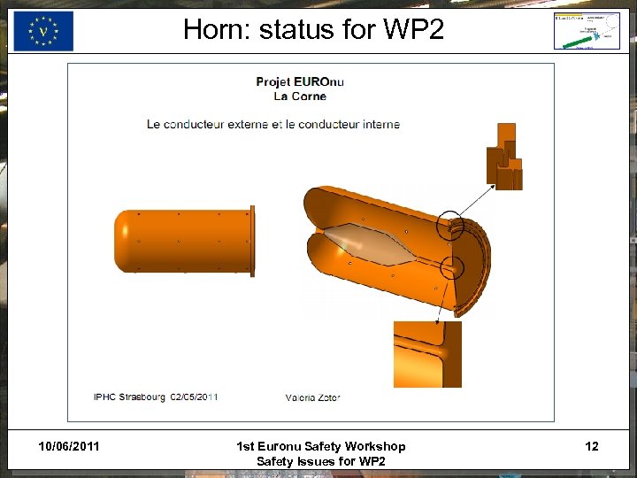 Horn: status for WP 2 10/06/2011 1 st Euronu Safety Workshop Safety Issues for