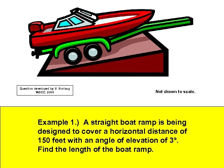 Question developed by V. Borlaug WSCC, 2008 Not drawn to scale. Example 1. )