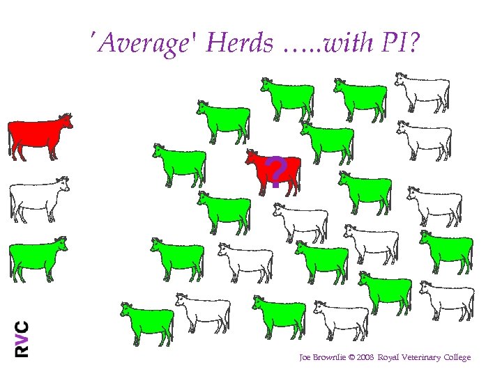 'Average' Herds …. . with PI? ? Joe Brownlie © 2008 Royal Veterinary College