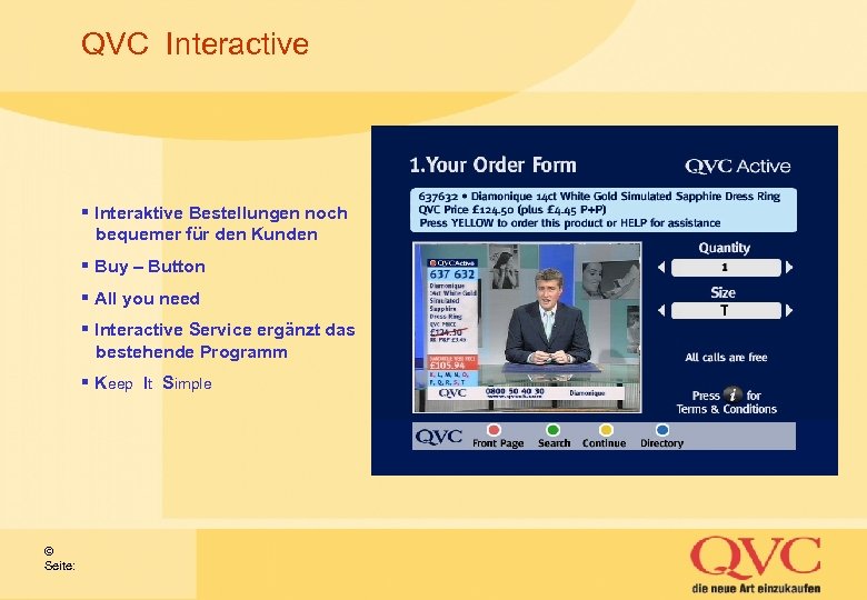 QVC Interactive § Interaktive Bestellungen noch bequemer für den Kunden § Buy – Button