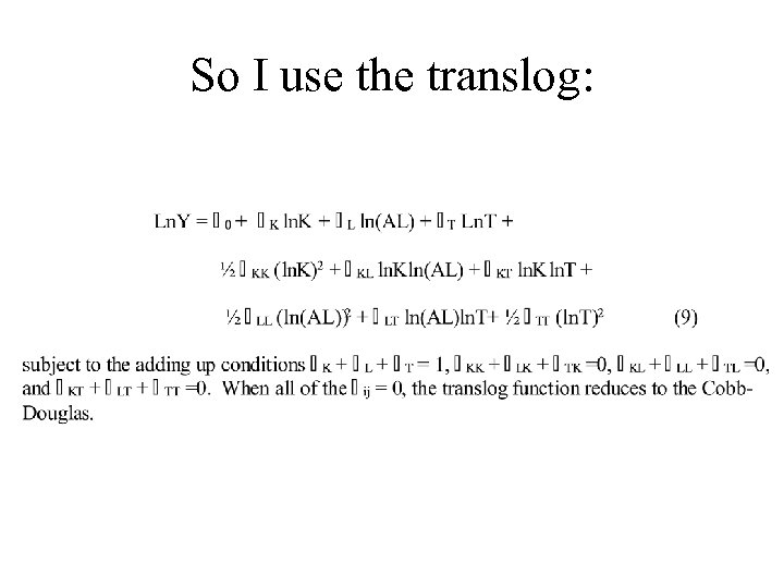 So I use the translog: 