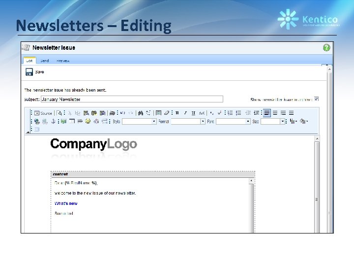 Newsletters – Editing 