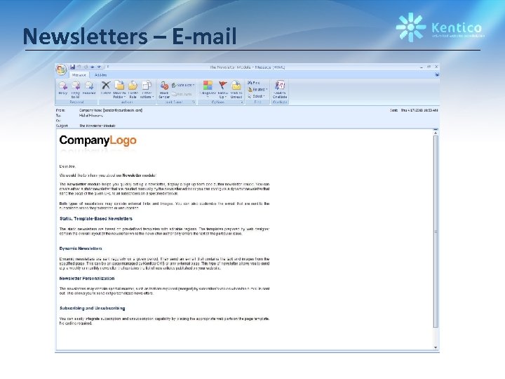 Newsletters – E-mail 