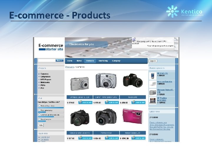 E-commerce - Products 