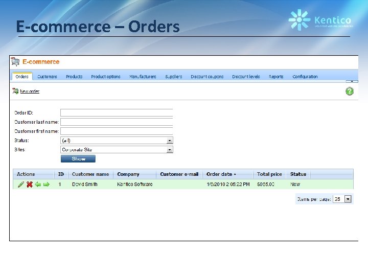 E-commerce – Orders 