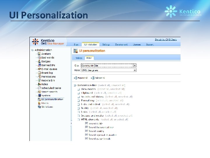 UI Personalization 