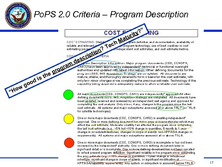 Po. PS 2. 0 Criteria – Program Description ” r io ipt c des