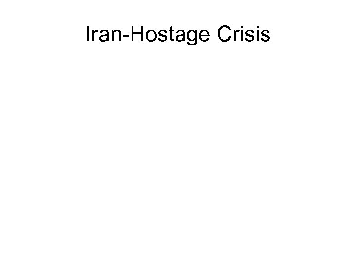 Iran-Hostage Crisis 