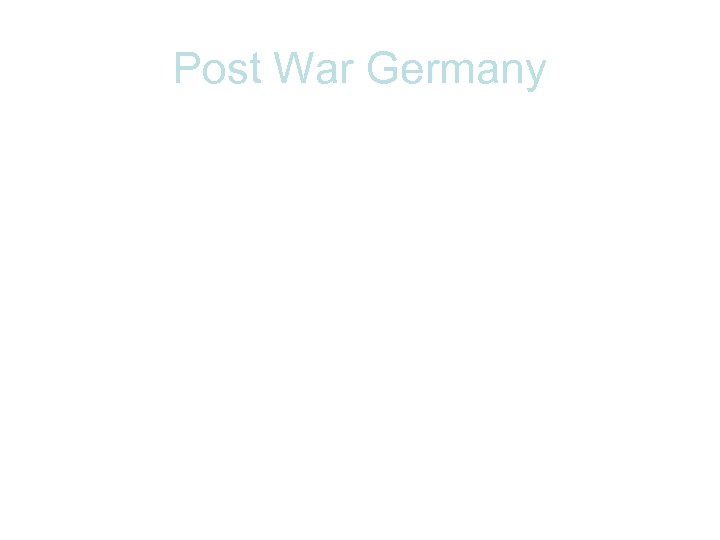 Post War Germany 