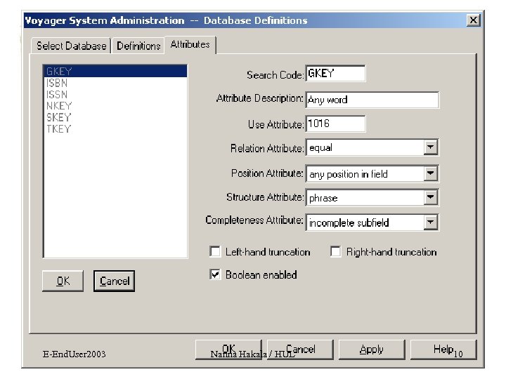 E-End. User 2003 Nanna Hakala / HUL 10 